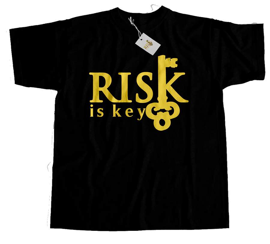 Signature Unisex Tees - Risk is Key Collection in Black