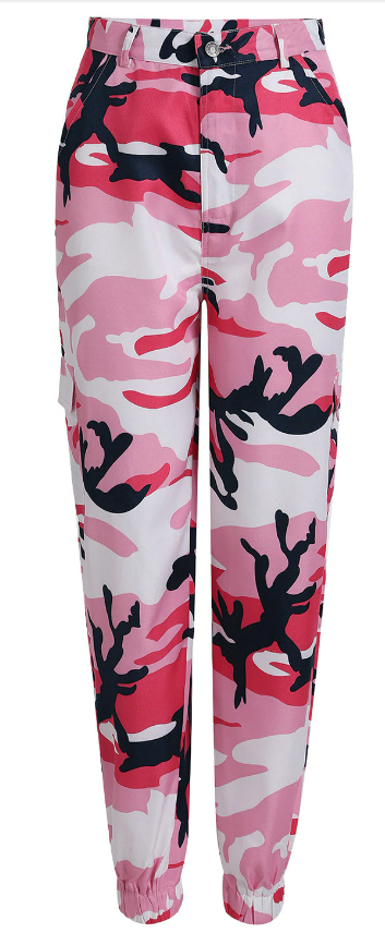 Pinkey Camo Jogger Pants for women - Riskiskey
