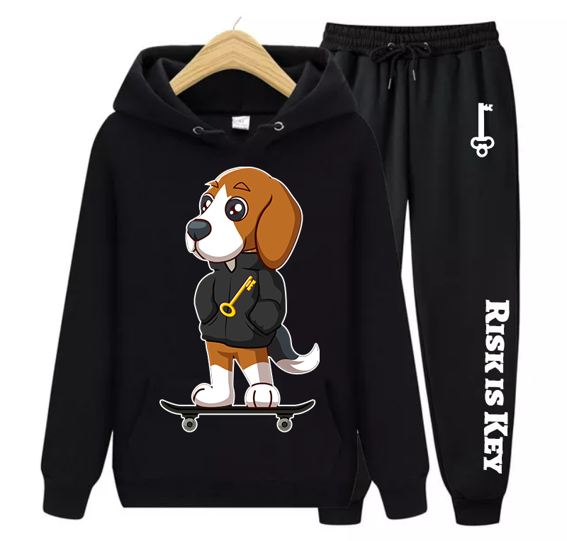 Rik the Beagle Skateventures Unisex Matching Jogging Suit - Riskiskey