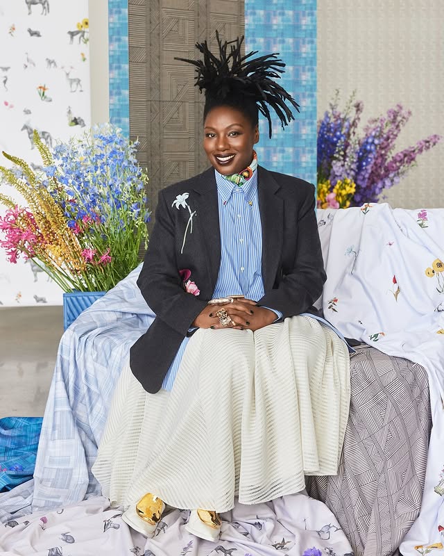 Portrait of Mimi Plange, Ghanaian-American design powerhouse known for bold, boundary-pushing fashion.