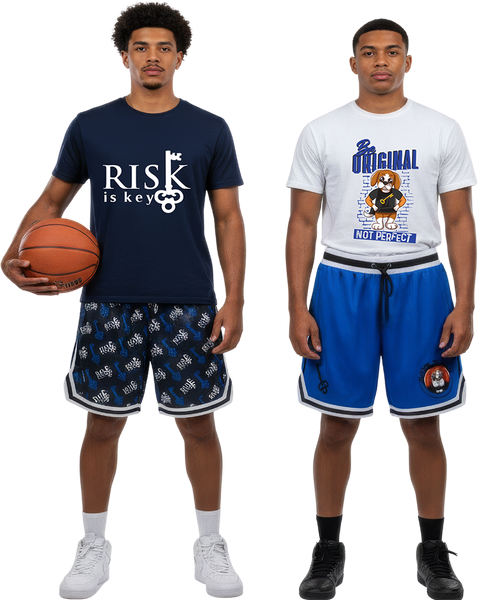 Risk is Key Basketball Shorts Collection on bball players