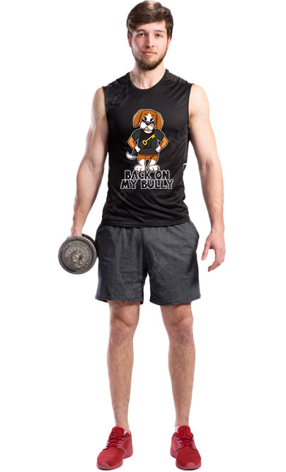 MENS SLEEVELESS MUSCLE TEES WITH RIK THE BEAGLE ORIGINS COLLECTION