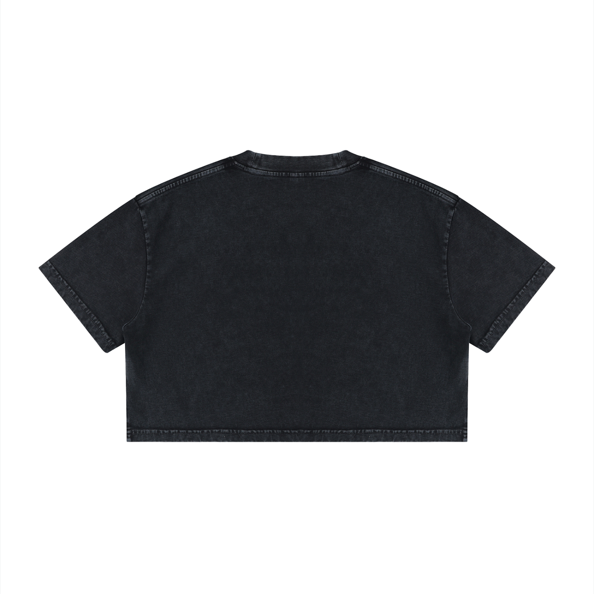 Women’s Mineral Wash Cotton Crop Top – Vintage Streetwear Cropped Tee