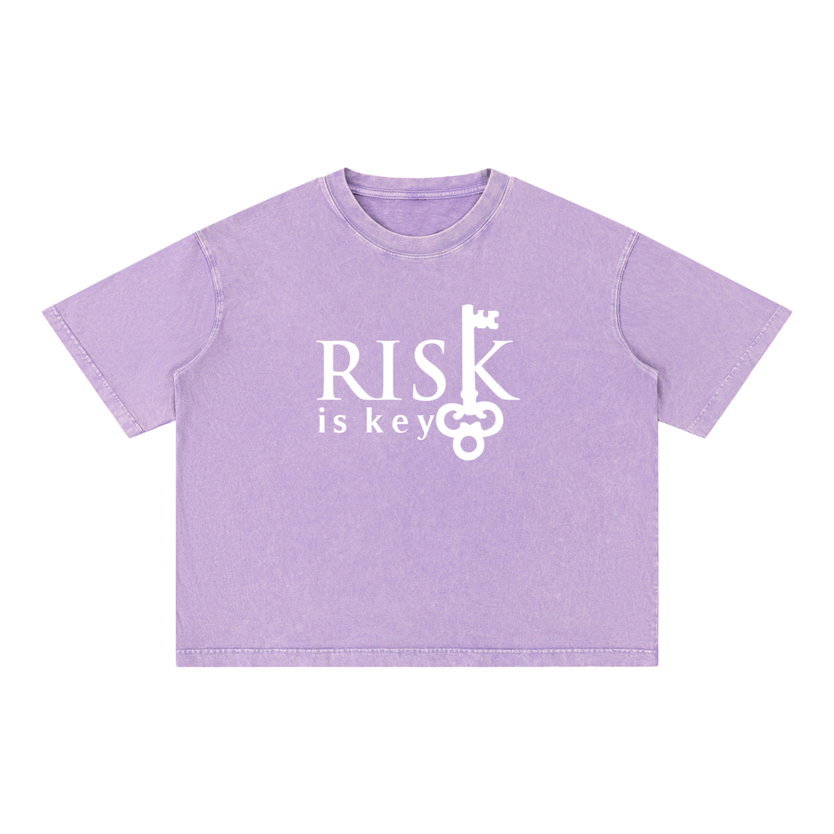 Risk Is Key Mineral Wash Tee - Boxy Oversized Streetwear T-Shirt
