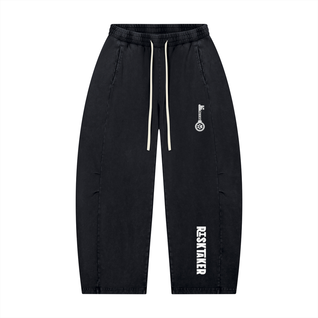 Unisex Mineral Wash Barrel Leg Pants– Streetwear Sweatpants