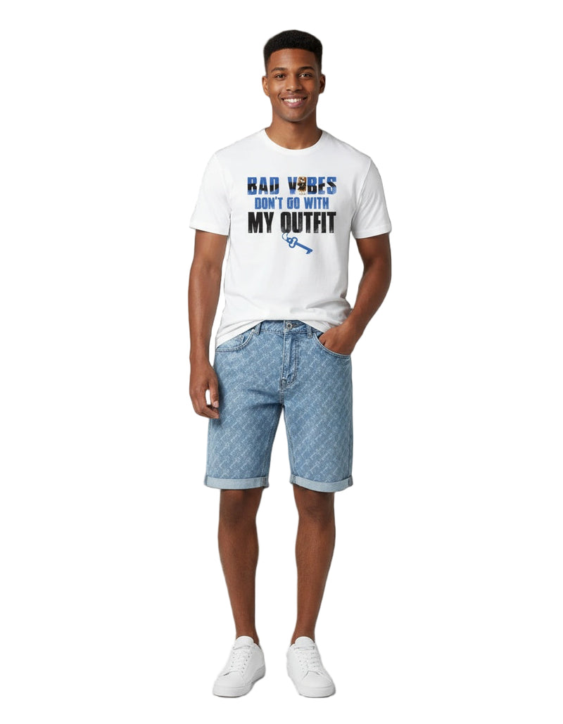 Denim Keyed-Up Unisex Shorts  on male model