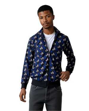 KeyFlow Full Zip Hoodie with All Over Logo - Riskiskey