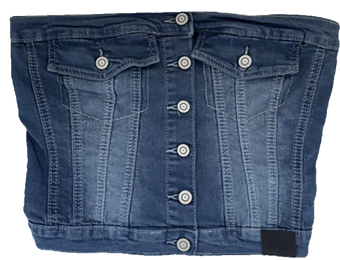 Live Free Denim Corset Top - Riskiskey