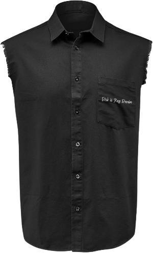 Maverick Sleeveless Denim Shirt for Men – Western Cowboy Cutoff