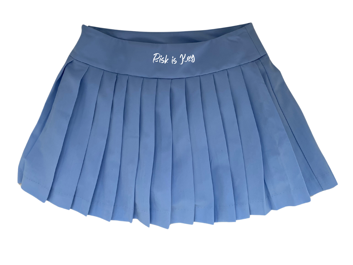 Flip Your Script Pleated Women's Skirt in blue