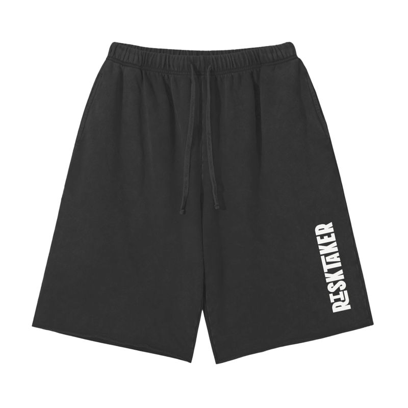 Snow Washed Raw Hem Shorts – Vintage Casual Sweatshorts with Frayed Edges