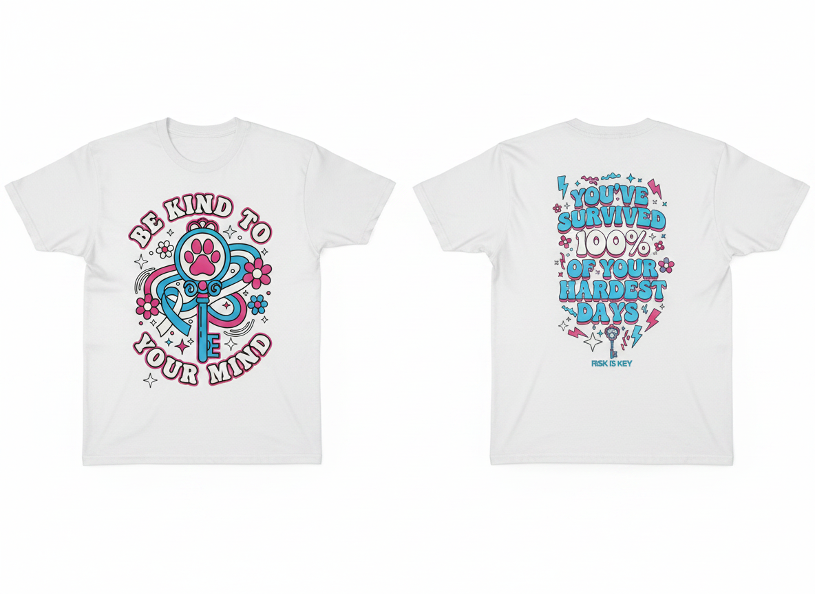 Risk is Key × @trent2happy: The Kind Mind Collection - White and Pink Edition