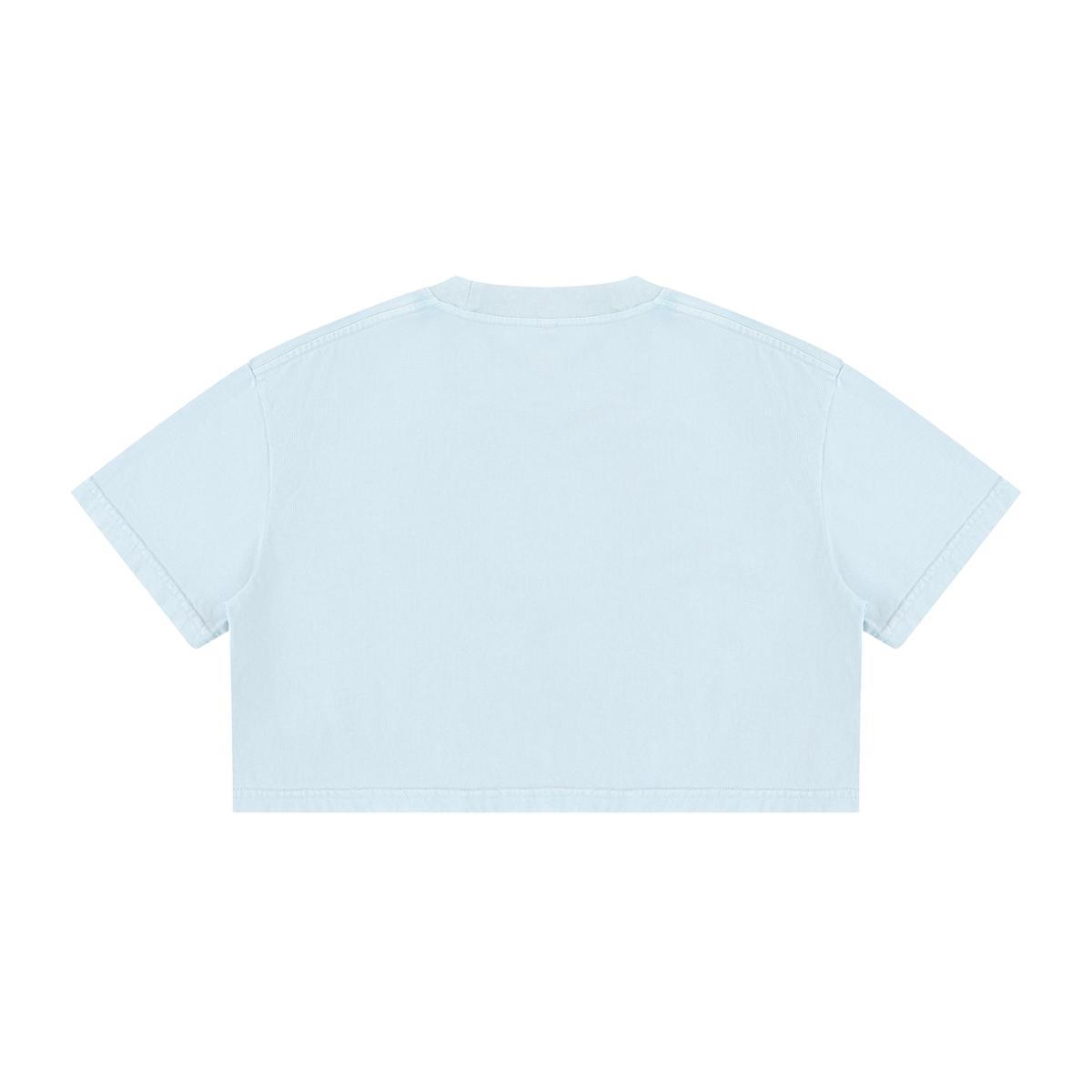 Women’s Mineral Wash Cotton Crop Top – Vintage Streetwear Cropped Tee