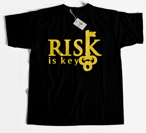 Men's Signature Risk is Key Logo Short Sleeve T-shirt black