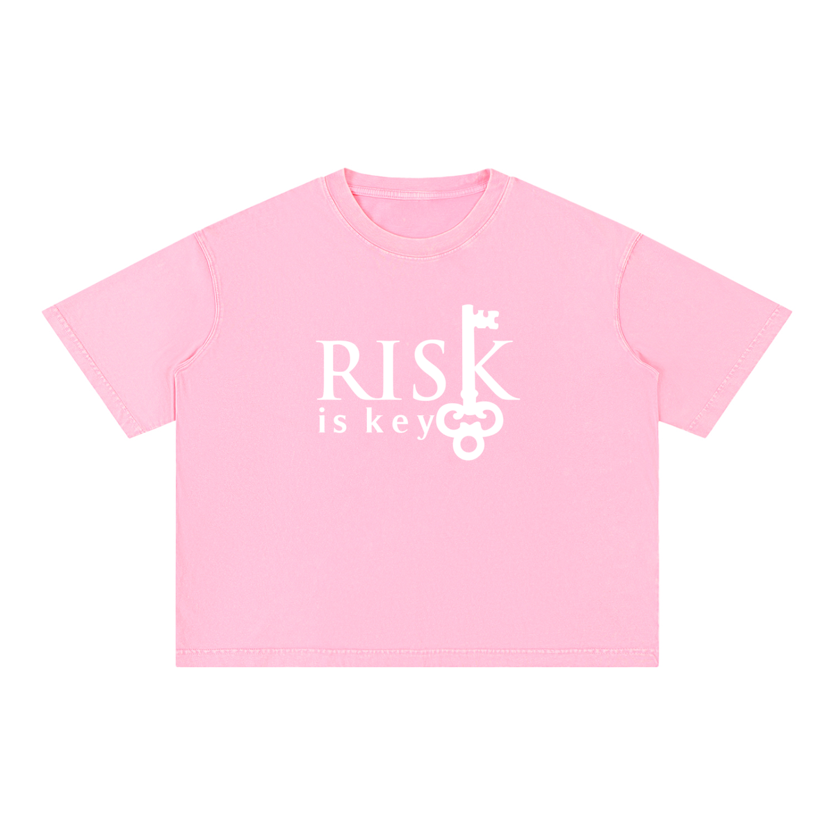 Risk Is Key Mineral Wash Tee - Boxy Oversized Streetwear T-Shirt