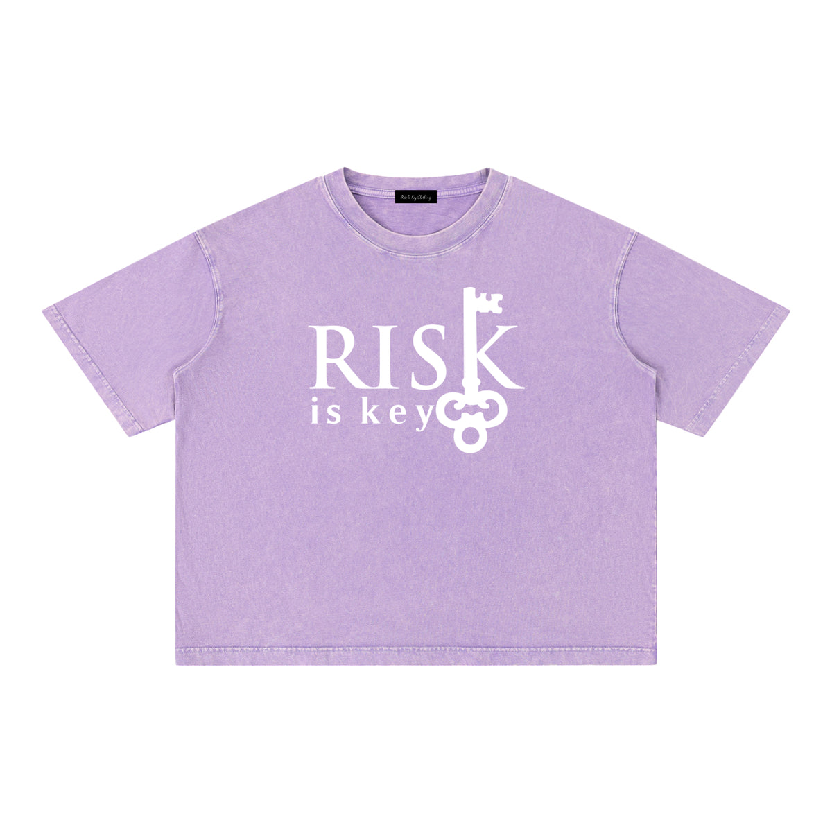 Risk Is Key Mineral Wash Tee - Boxy Oversized Streetwear T-Shirt