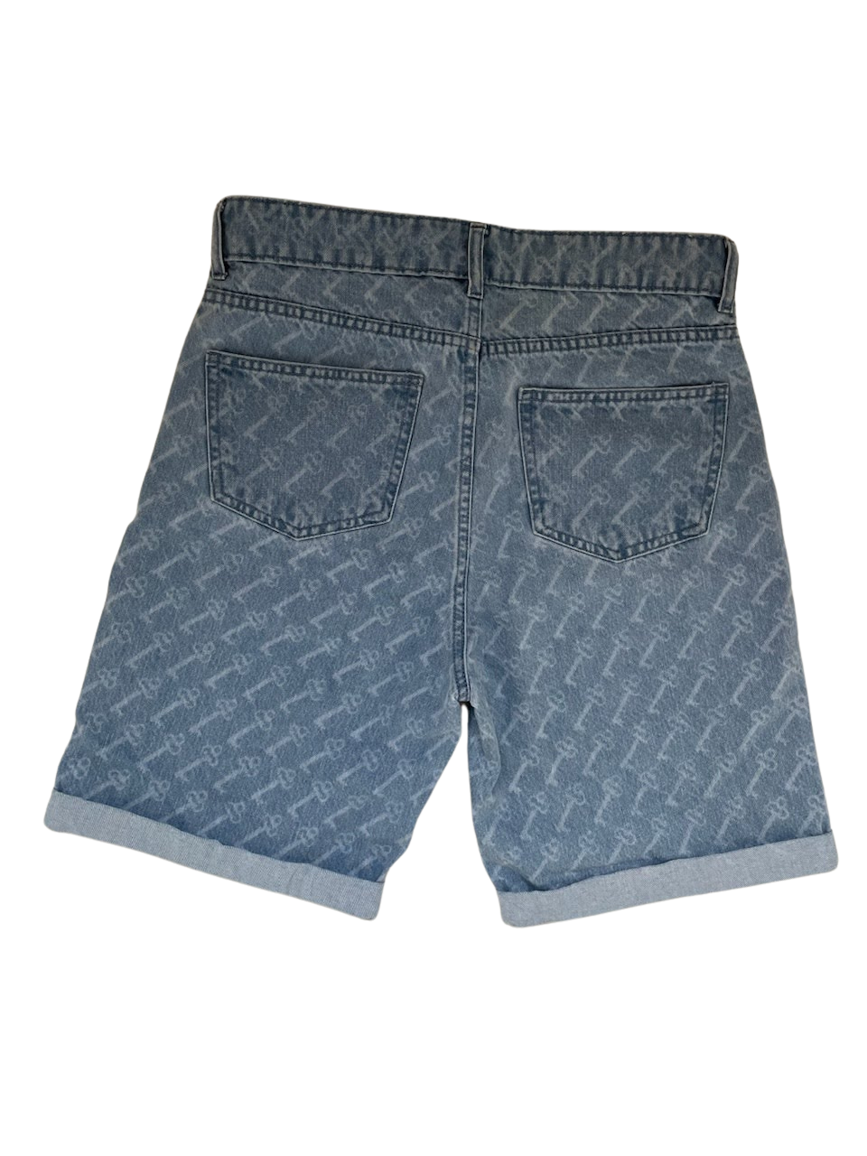 Keyed-Up: Denim Shorts for Men and Women all-over key design - Riskiskey