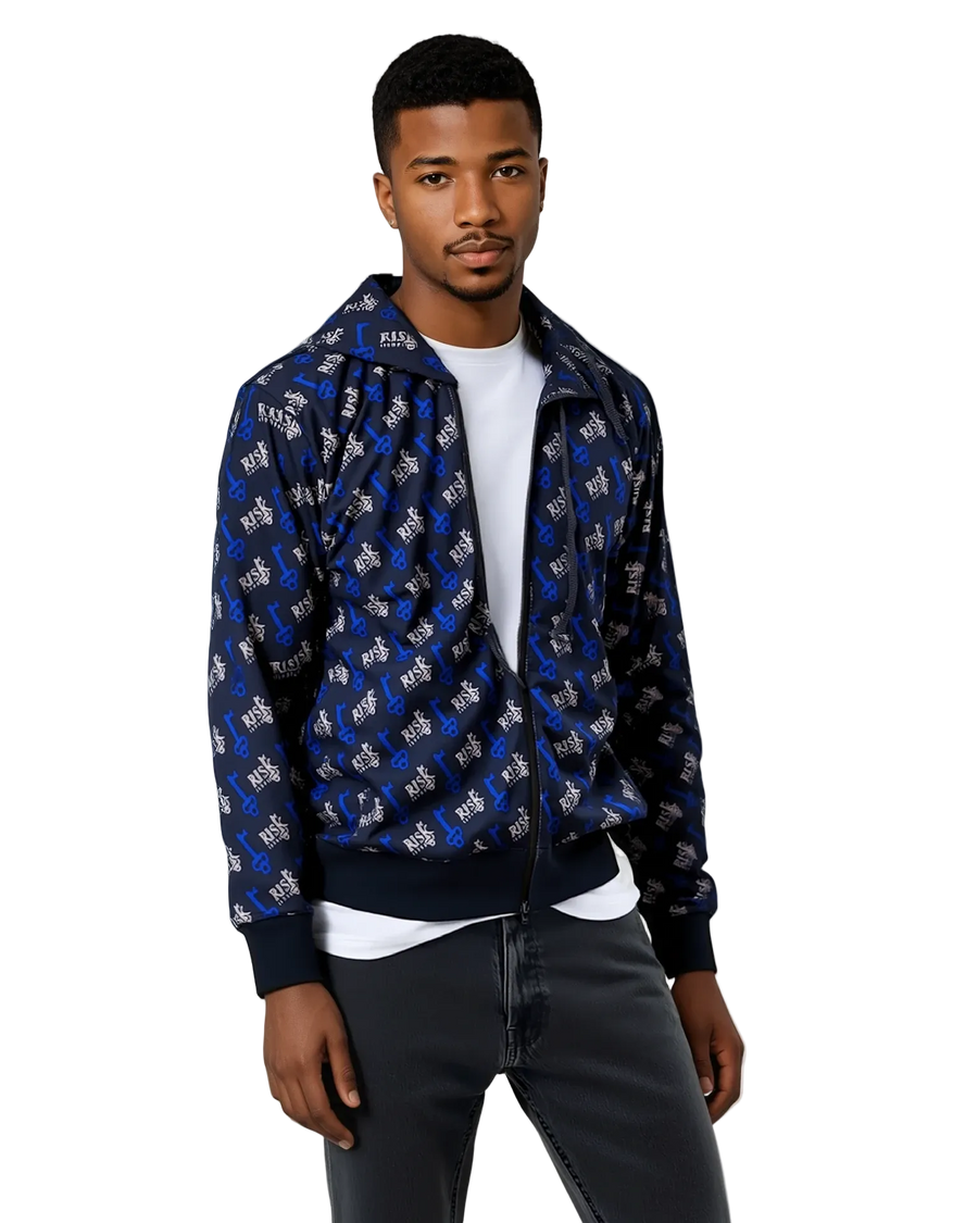 KeyFlow Full Zip Hoodie with All Over Logo