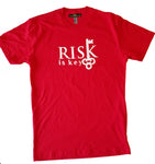 Men's Signature Risk is Key Logo Short Sleeve T-shirt red