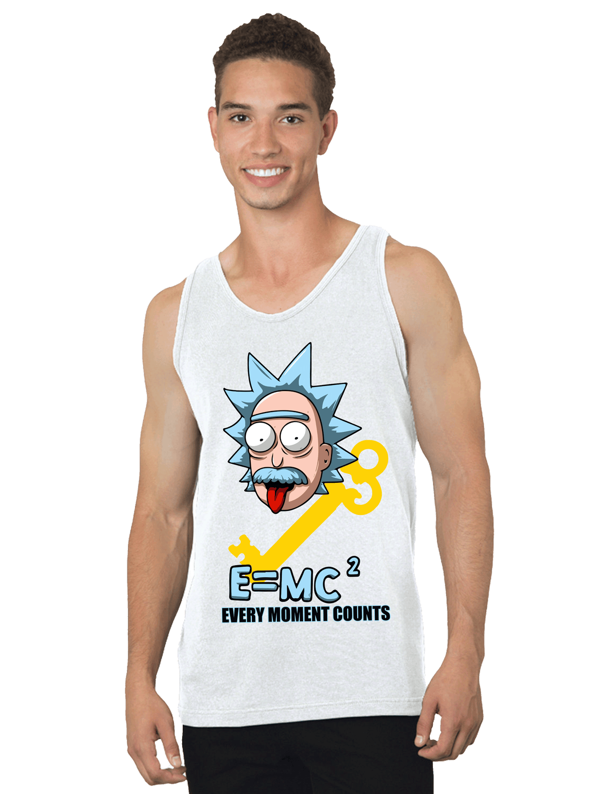 Mens Tank Tops with Every Moment Counts Graphic - Riskiskey
