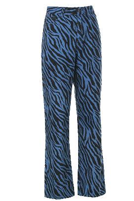 Unleash Your Stripes: Zebra Print Denim Pants
