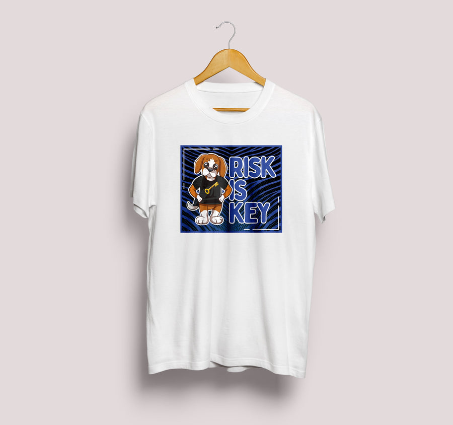 Zebra Print Rik the Beagle Mascot Unisex T-shirt - Riskiskey