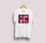 Pink Zebra Print RiRi the Beagle Mascot Unisex T-shirt