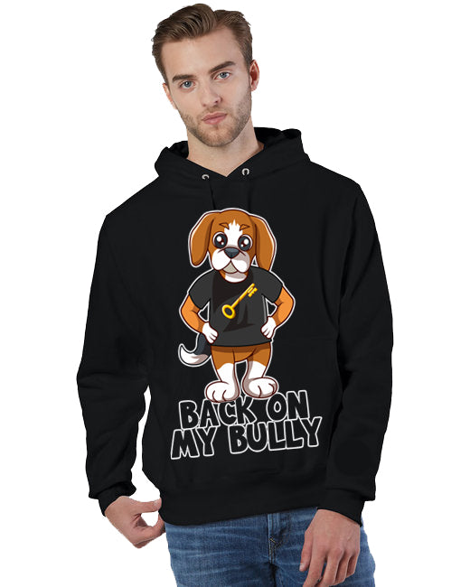 Rik the Beagle Unisex Hoodie - Back on My Bully B.O.M.B. Slogan - Riskiskey