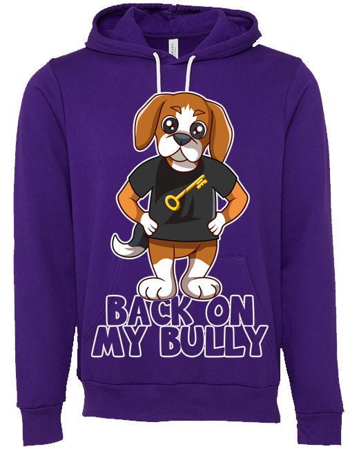 Rik the Beagle Unisex Hoodie - Back on My Bully B.O.M.B. Slogan - Riskiskey