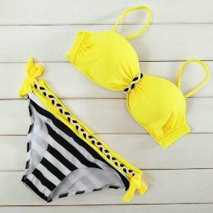 Womens Keytone Yellow/Black Swim Suit - Riskiskey