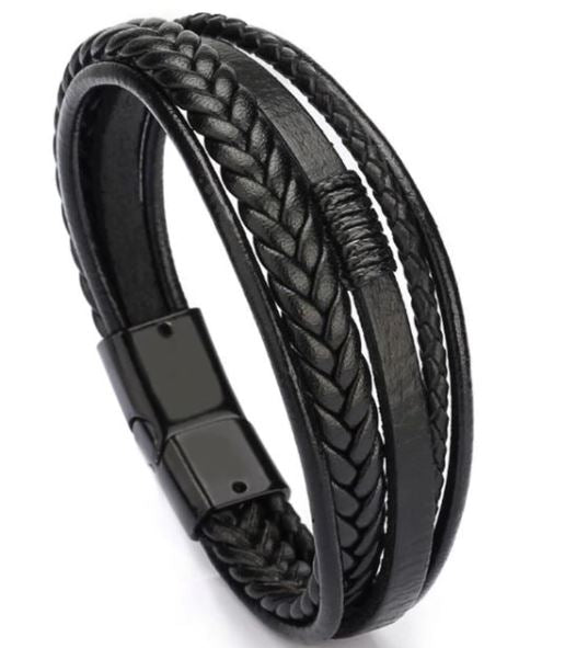 Genuine Leather Multi-layer Braided Rope Bracelets - Riskiskey