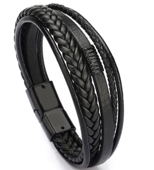 TTINAF Multi-Layer Leather Bracelet - Cross Wrap India | Ubuy
