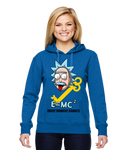 Every Moment Counts E=MC2 Collection Hoody Blue on female model
