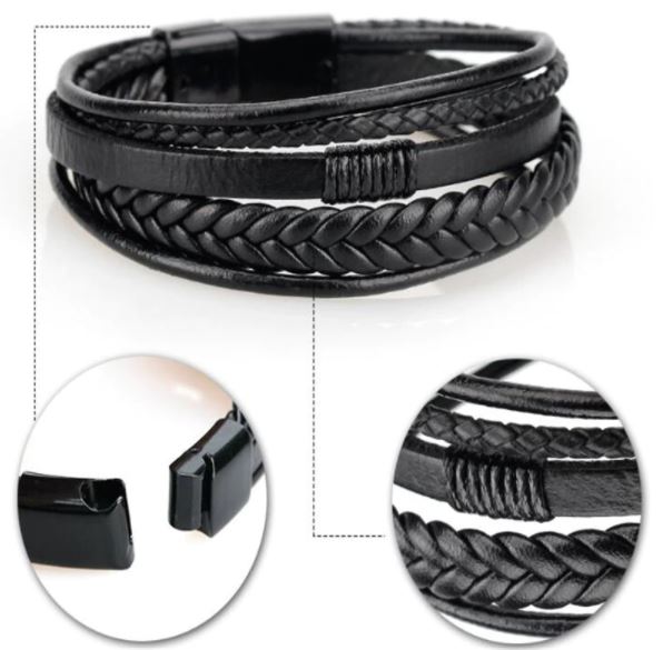 Genuine Leather Multi-layer Braided Rope Bracelets - Riskiskey