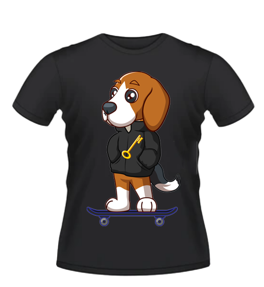 Rik the Beagle Unisex T-shirt - Skateventures - Riskiskey