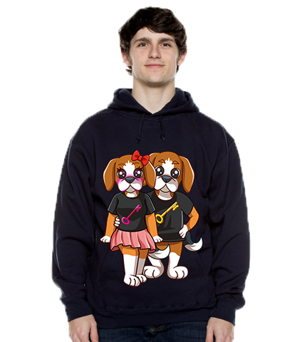 Rik & RiRi the Beagle Mascot Unisex Hoodie